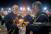 مراسم لاله گردانی خدام حرم مطهر حضرت شاهچراغ (ع) در شام غریبان شهادت امام رضا (ع)