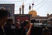 حضور دسته‌جات عزاداری در حرم بانوی کرامت