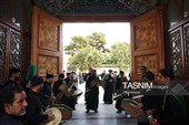 حضور دسته‌جات عزاداری در حرم بانوی کرامت