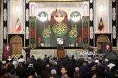 سوگواری زائران حرم کریمه اهل‌بیت در شام شهادت امام رضا(ع)
