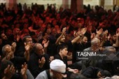 سوگواری زائران حرم کریمه اهل‌بیت در شام شهادت امام رضا(ع)