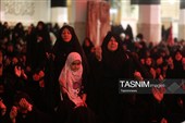 سوگواری زائران حرم کریمه اهل‌بیت در شام شهادت امام رضا(ع)