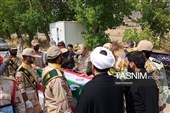 تشییع پیکر مرزبان شهید علی باوه‌ای در کردستان