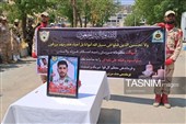 تشییع پیکر مرزبان شهید علی باوه‌ای در کردستان