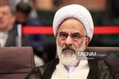 حجت‌الاسلام عبدالله حاجی صادقی نماینده ولی‌فقیه در سپاه پاسداران انقلاب اسلامی در آیین تجلیل از راویان خط مقدم رسانه 