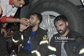 تلاش آتش‌نشانان گلستانی برای خاموش کردن حریق بازار گرگان