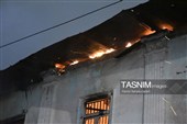 تلاش آتش‌نشانان گلستانی برای خاموش کردن حریق بازار گرگان