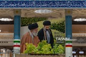 حرم بانوی کرامت غرق در یاد و نام امام شهید شد