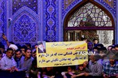 حضور مردم عزادار بر مزار مطهر رهبر شهید انقلاب اسلامی همزمان با چهلمین شب تدفین