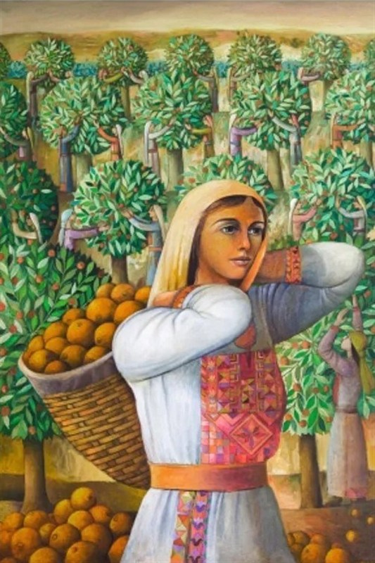 کشور فلسطین , کرانه باختری , نوار غزه , رژیم صهیونیستی (اسرائیل) , نقاشی , هنرهای تجسمی , شجرة الزیتون ,