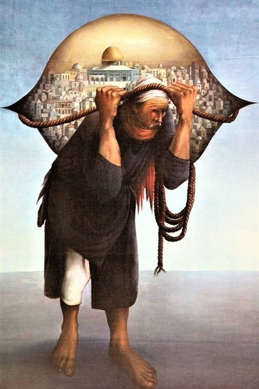 کشور فلسطین , کرانه باختری , نوار غزه , رژیم صهیونیستی (اسرائیل) , نقاشی , هنرهای تجسمی , شجرة الزیتون ,