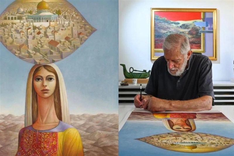 کشور فلسطین , کرانه باختری , نوار غزه , رژیم صهیونیستی (اسرائیل) , نقاشی , هنرهای تجسمی , شجرة الزیتون ,