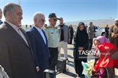 آیین استقبال از وزیر کشور در فرودگاه بین المللی شهید کاوه بیرجند