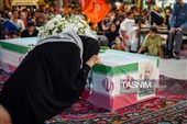 وداع با پیکر شهید مدافع امنیت علی‌اصغر نورانی  در بجنورد