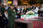 وداع با پیکر شهید مدافع امنیت علی‌اصغر نورانی  در بجنورد