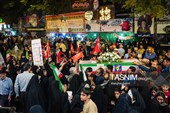 وداع با پیکر شهید مدافع امنیت علی‌اصغر نورانی  در بجنورد