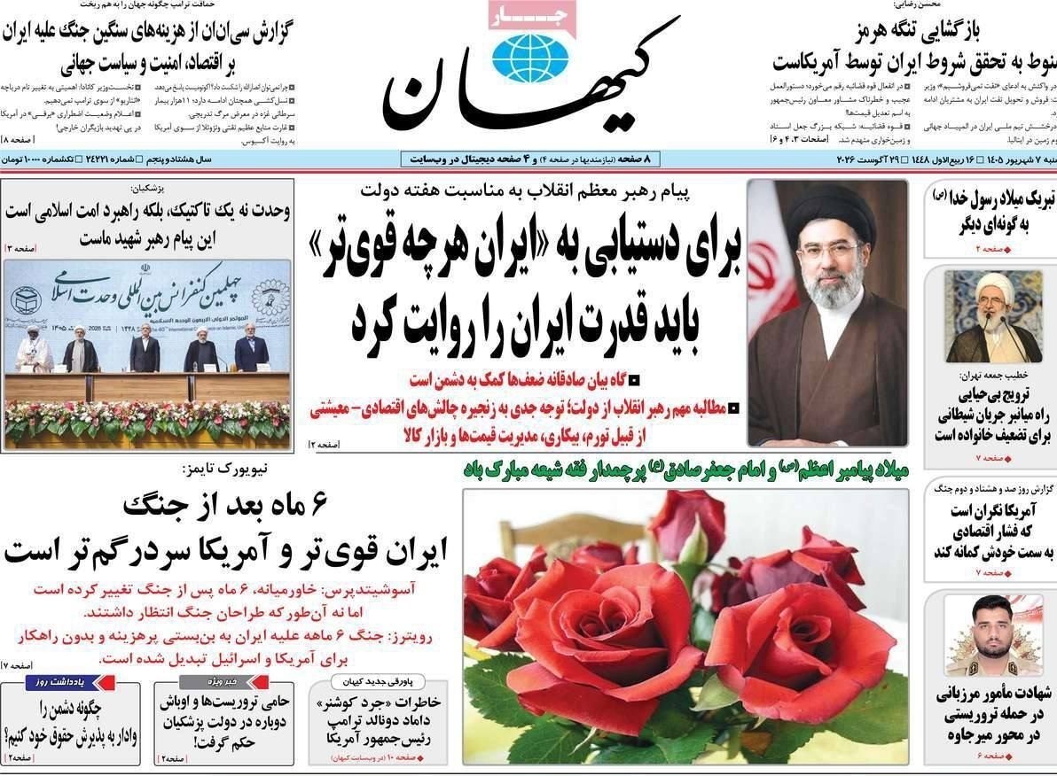 روزنامه کیهان , روزنامه خراسان , روزنامه جوان , روزنامه جام جم , 