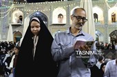 حال و هوای حرم مطهر رضوی در شب ولادت نبی اکرم صلی‌الله‌علیه‌وآله و امام صادق علیه‌السلام
