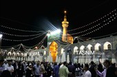 حال و هوای حرم مطهر رضوی در شب ولادت نبی اکرم صلی‌الله‌علیه‌وآله و امام صادق علیه‌السلام