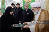 آیین اعطای احکام خدمه حرم مطهر رضوی