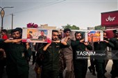 تشییع پیکر مطهر 3 شهید مدافع تنگه هرمز در پارسیان