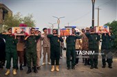 تشییع پیکر مطهر 3 شهید مدافع تنگه هرمز در پارسیان