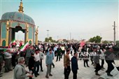 تشییع پیکر مطهر 3 شهید مدافع تنگه هرمز در پارسیان