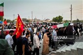تشییع پیکر مطهر 3 شهید مدافع تنگه هرمز در پارسیان