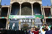 کجاوه‌ای از نور در سیل خروشان مردم مشتاق قم