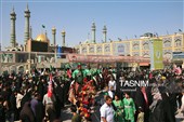 کجاوه‌ای از نور در سیل خروشان مردم مشتاق قم