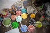 ساخت رنگ های مورد نیاز طرح توسط استاد علی تعبدی 