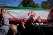 تشییع پیکر 2 شهید حادثه بلوار وکیل‌آباد مشهد در حرم مطهر رضوی