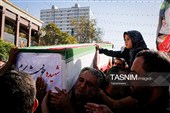 تشییع پیکر 2 شهید حادثه بلوار وکیل‌آباد مشهد در حرم مطهر رضوی