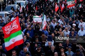 تشییع پیکر 2 شهید حادثه بلوار وکیل‌آباد مشهد در حرم مطهر رضوی