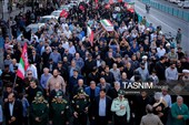 تشییع پیکر 2 شهید حادثه بلوار وکیل‌آباد مشهد در حرم مطهر رضوی