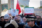 تشییع پیکر 2 شهید حادثه بلوار وکیل‌آباد مشهد در حرم مطهر رضوی