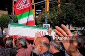 تشییع پیکر 2 شهید حادثه بلوار وکیل‌آباد مشهد در حرم مطهر رضوی