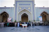 تشییع پیکر 2 شهید حادثه بلوار وکیل‌آباد مشهد در حرم مطهر رضوی