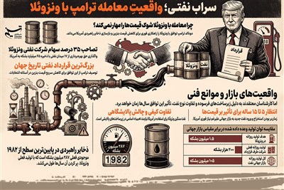 اینفوگرافیک/ سراب نفتی ترامپ؛ چرا معامله با ونزوئلا شوک قیمت‌ها را مهار نمی‌کند؟