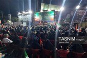 تجمع پرشور مردم دارالحماسه بوشهر در تجلیل از ضربه محکم مدافعان خلیج فارس به استکبار