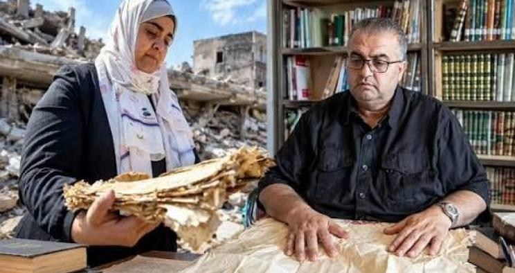 کشور فلسطین , نوار غزه , رژیم صهیونیستی (اسرائیل) , تخریب , کتاب , میراث فرهنگی , یونسکو , 