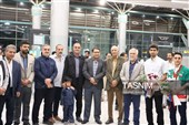 استقبال از مدال‌آوران مسابقات آسیایی اردن در فرودگاه کرمان