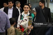 استقبال از مدال‌آوران مسابقات آسیایی اردن در فرودگاه کرمان