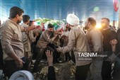 تشییع باشکوه پیکر شهید جمشید رجبی در بندر امام خمینی (ره)