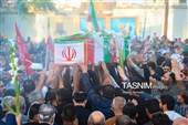 تشییع باشکوه پیکر شهید جمشید رجبی در بندر امام خمینی (ره)
