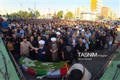 تشییع باشکوه پیکر شهید جمشید رجبی در بندر امام خمینی (ره)