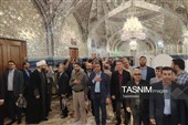 میلاد سیدالکریم(ع)؛ ادای احترام اعضای شورای اداری ری به حضرت عبدالعظیم(ع)