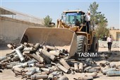 معدوم‌سازی اگزوزهای جمع‌آوری‌ شده از خودروهای مزاحم آلودگی صوتی در کرمان