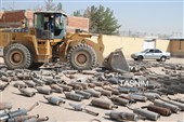 معدوم‌سازی اگزوزهای جمع‌آوری‌ شده از خودروهای مزاحم آلودگی صوتی در کرمان