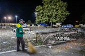 تلاش پاکبانان پس از بازار هفتگی کلاچای گیلان